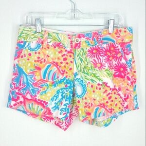 Lilly Pulitzer Callahan Shorts in Multi Lovers Coral Size 6
